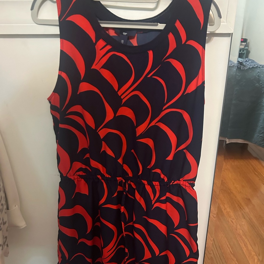 GAP Red and Navy Graphic Dress